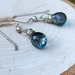 Sterling Silver and London Blue Topaz Earrings