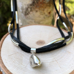 Sterling Silver and Leather Necklace