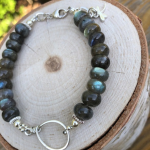 Sterling Silver, Labradorite, and Dragonfly Necklace