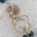 14K Gold and Paraiba Tourmaline Earrings