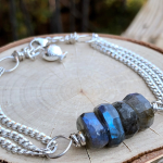 sterling silver and labradorite braceletSterling Silver and Labradorite Bracelet