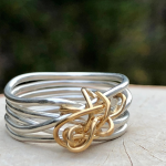 Sterling Silver & 18K Gold Ring