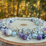 Winter's Frost: Sterling silver & gemstone bracelet.